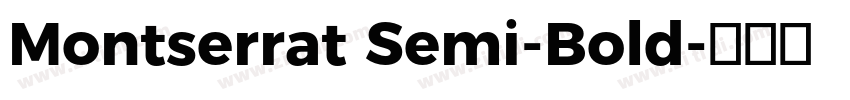 Montserrat Semi-Bold字体转换